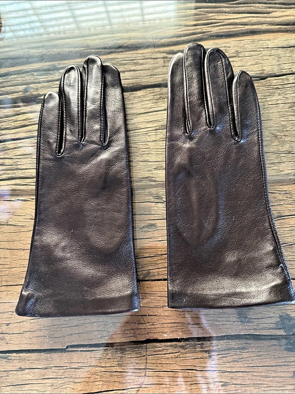 Neiman Marcus Brown Leather Gloves